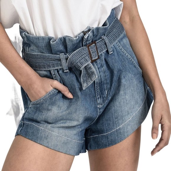 One Teaspoon Pants - One Teaspoon Rodeo Blue Soho Shorts